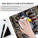 American Flag Eagle rip Oak camo Square Mouse pad, Texture, Waterproof - Image 3