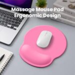 Pink Mouse pad with Wrist Rest,Relieving Pain Memory Foam Computer pad - Image 3