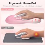 TECKNET Ergonomic Mouse Pad with Wrist Rest, Smooth Surface & Non-Slip Base - Image 3