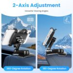 Car Phone Holder Mount Dashboard Rearview Mirror Sun Visor 360 Degree Rotation - Image 3