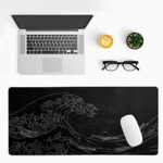 Brecoy Japanese Sea Wave Large Mouse Pad, Anime Black Gaming - Image 3