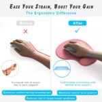 Office Mousepad with Gel Wrist Support - Ergonomic Gaming Desktop Mouse Pad - Image 3