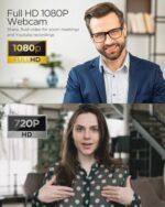Webcam 1080P with Microphone & Privacy Cover for PC/Laptop - Image 3