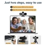 Tewiky Full HD Webcam with Built-in Microphone and Rotatable Tripod - Image 3