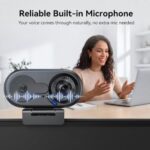 EMEET C100 1080P Webcam for PC w/Rotating Privacy Cover, Mic & Metal Clip - Image 3