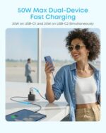 Anker Zolo USB C Charger Block, 50W Max Output Type C Charger Fast Charging - Image 3