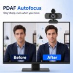 1080P Webcam with Microphone, USB Camera for PC and Laptop, Privacy Cover - Image 3