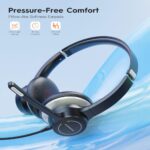 USB Headset with Microphone, 3.5mm Wired Computer Headsets with Noise Cancelling - Image 3