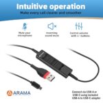 Arama USB Headset with Microphone (A600MONO) – Noise Cancelling - Image 3
