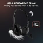 USB Headset with Noise-Canceling Microphone, USB-C/USB-A/3.5mm for PC Mac - Image 3