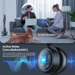 Upgrade ANC & ENC Wireless Headset with Mic for Work(Flip-to-Mute & Dongle) - Image 4