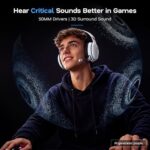 AOC 2.4GHz Wireless Gaming Headset for PS5, PS4, PC, Switch, 45Hr, White - Image 3