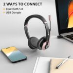 Wireless Headset with Mic for Work, Bluetooth Headphones with Microphone Noise - Image 3