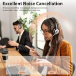Bluetooth Headset, Wireless Headset with Noise Cancelling Microphone & Mute - Image 2