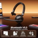 Dytole Wireless Headset with Mic for Work, Bluetooth Headset with Mic - Image 3
