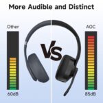AOC Wireless Headset with Mic for Work, Bluetooth 5.4 Computer Headphones - Image 3