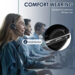PrancyBt Upgraded Wireless Headset with Mic for Work - Image 3