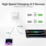 USB C Charger Block, 60W 5-Port Type C Charger Fast Charging Blocks - Image 3