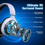 AOC Wireless Gaming Headset for PS5, 2.4GHz Gaming Headphone with Mic - 45H - Image 3