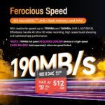 SIX M200 128GB Micro SD Card Read Up to 190MB/s for 4K UHD Continuous Recording - Image 3