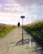 KraftGeek JustTap Phone Tripod for iPhone, Auto-Open Selfie Stick Tripod - Image 3