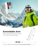 Viozon Portable Selfie Stick, Lightweight Extendable Stainless Steel Tube - Image 3