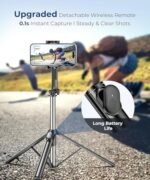 Fuloview 67” Selfie Stick Tripod for iPhone, Lightweight Travel Phone Tripod - Image 3