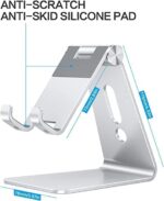 OMOTON Adjustable Cell Phone Stand, Aluminum Desktop Cellphone Stand with - Image 3