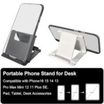 POQOD 2 Pack Cell Phone Stand, Foldable Phone Holder for Desk Compatible with - Image 3