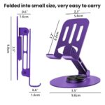 Universal Metal Cell Phone Stand, Multi-Angel Adjustable 360° Rotation Non-Slip - Image 3