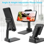 Cell Phone Stand for Desk, Angle & Height Adjustable Phone Holder, (Black) - Image 3