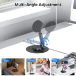 OMOTON MS05 [Height Adjustable] 360° Rotating Magnetic Phone Stand, Black - Image 3