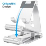 OMOTON Foldable Cell Phone Stand, C4 Portable Aluminum Phone Holder - Image 3