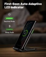 INIU Wireless Charger, 15W Fast Wireless Charging Station with Sleep-Friendly - Image 3