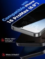 MAGIC JOHN 2 Pack for iPhone 16 Pro Max 6.9 inch Privacy Tempered Glass Screen - Image 4