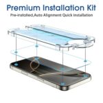 amFilm OneTouch for iPhone 16 Pro Screen Protector 6.3'' Tempered Glass - Image 3