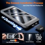 TAURI 4 in 1 for iPhone 16 Screen Protector, 3 Pack Tempered Glass Film + 1 Dust - Image 3