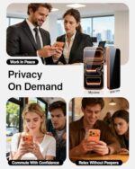 SMARTDEVIL 2 Pack Privacy Screen Protector for iPhone 17 Pro Max, Anti-Spy - Image 3
