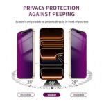 2 Pack Privacy Screen Protector for iPhone 17 Pro Max Tempered Glass 6.9'' - Image 3