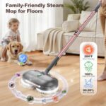 Scrubbing Steam Mop with Rotating Pad,Spin Steam Cleaner for Floor Cleaning - Image 4