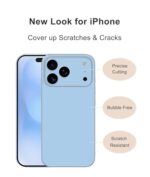 2 Pack Protective Films Compatible with iPhone 17 Pro Max (Light Blue) - Image 4