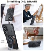 JAME for Samsung Galaxy S26 Ultra Case with Ring Stand & Slide Camera Cover - Image 3