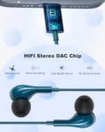USB C Headphones for iPhone 15 Plus 16 Pro 17 Pro Max Samsung Galaxy Headphones - Image 2