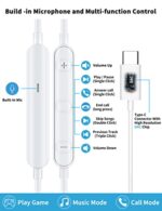 USB C Headphone for Samsung S26 S25 FE S24 A16 A17 Wired Earbuds (B09MF8SSSW) - Image 3