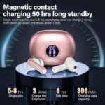 Wireless Earbuds, Bluetooth 5.3 Headphones HiFi Stereo 50H Playback LED Digital - Image 3