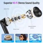 Wireless Earbuds, Bluetooth 5.4 Headphones with Multifunctional Touch Screen - Image 3