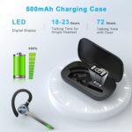 HEIBAS Bluetooth Headset, Wireless Bluetooth Earpiece with 500mAh Charging Case - Image 3