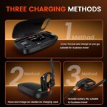 Bluetooth Headset V5.3, Wireless Headset with Dual Noise-Canceling Microphones - Image 2