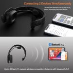 LEVN Bluetooth Headset with Microphone, Trucker Bluetooth Headset with AI Noise - Image 3