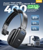 Bluetooth Headset, 60hrs AI Noise Canceling V5.2 Over Head Headphones - Image 3